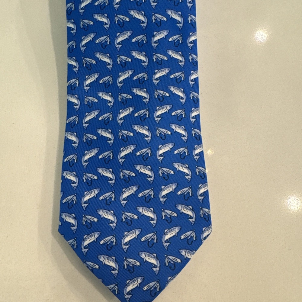 Izod Blue Fishing Reel Tie